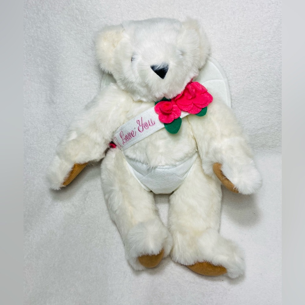 14” Vermont Teddy Bear Company Valentine Teddy Bear Cupid Plush Romantic Teddy